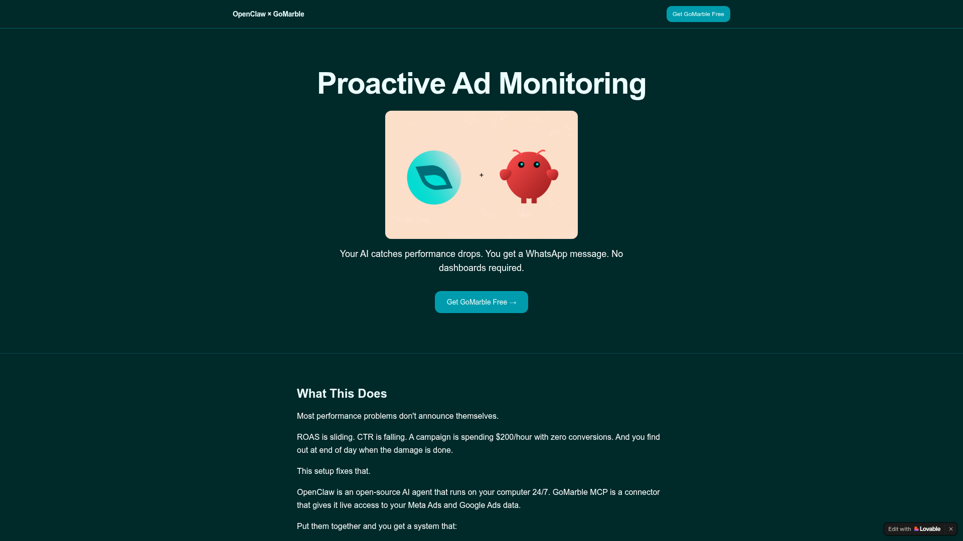Proactive Ad Monitoring preview