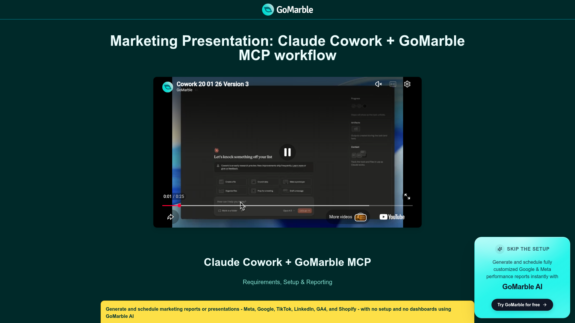 Claude Cowork + GoMarble Presentation preview