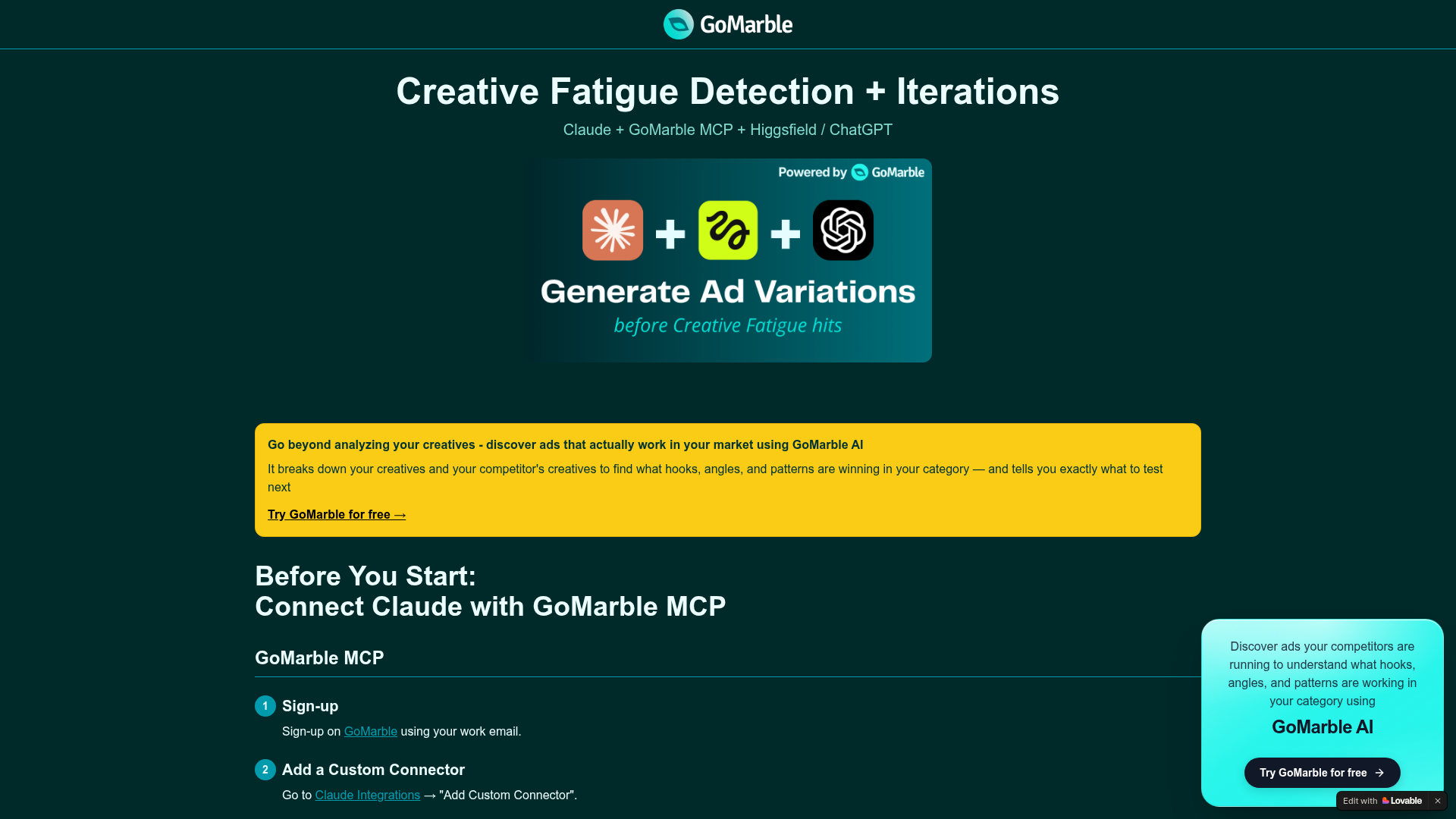 Creative Fatigue Detection + Iterations preview