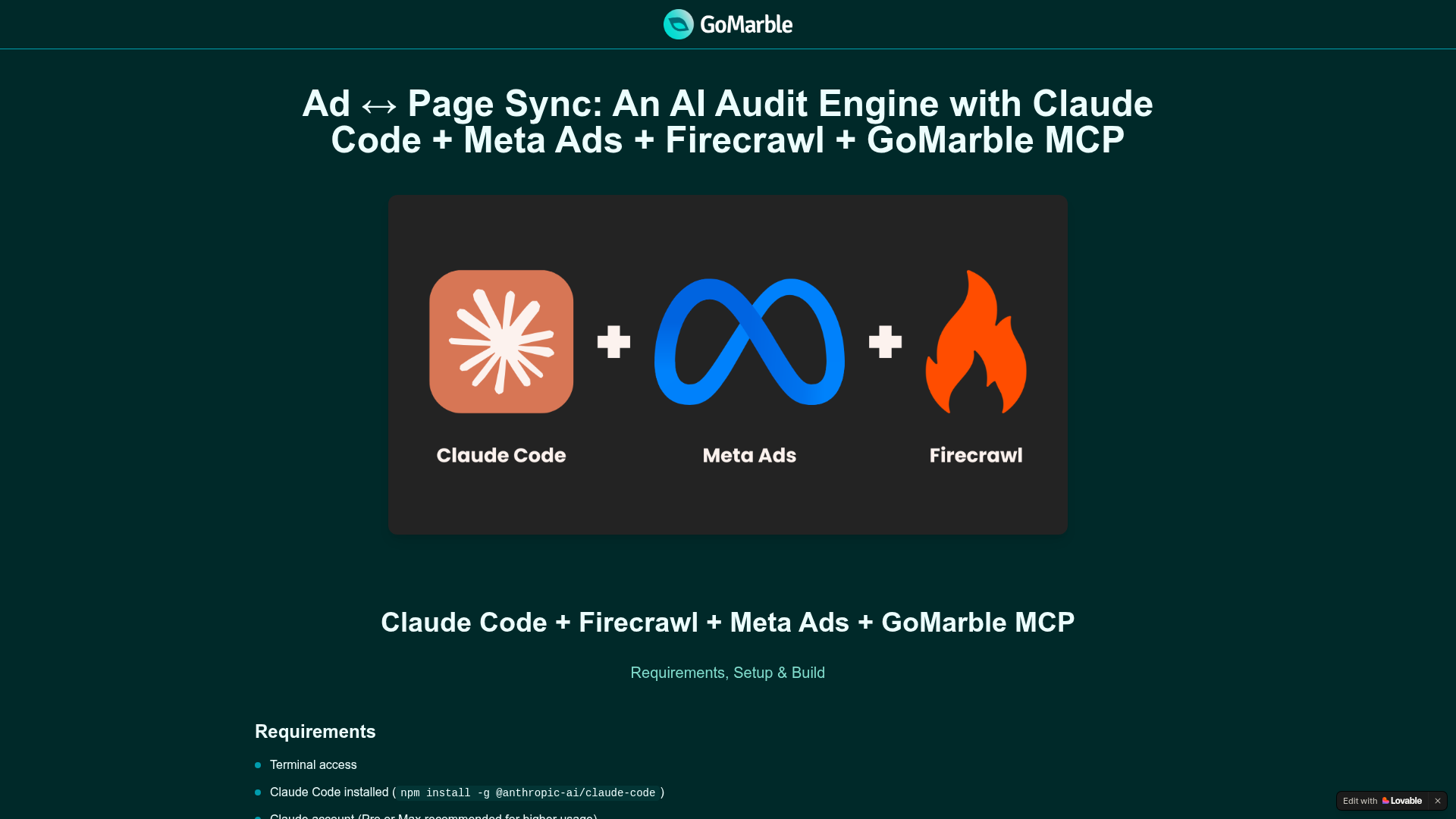 Ad ↔ Page Sync Audit Engine preview